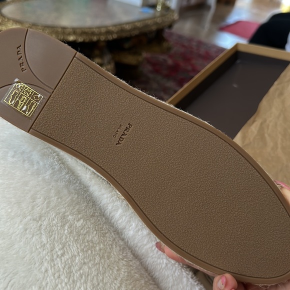 Flat white leather prada espadrilles - Picture 2 of 6